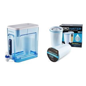 ZeroWater 32-Cup Ready-Read 5-Stage Water Filter Pitcher Dispenser with 5-Sta...